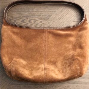 Coach Brown Suede Shoulder Bag